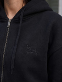 Dres Staff zip logo black oversize fleece
