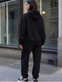 Dres Staff zip logo black oversize fleece