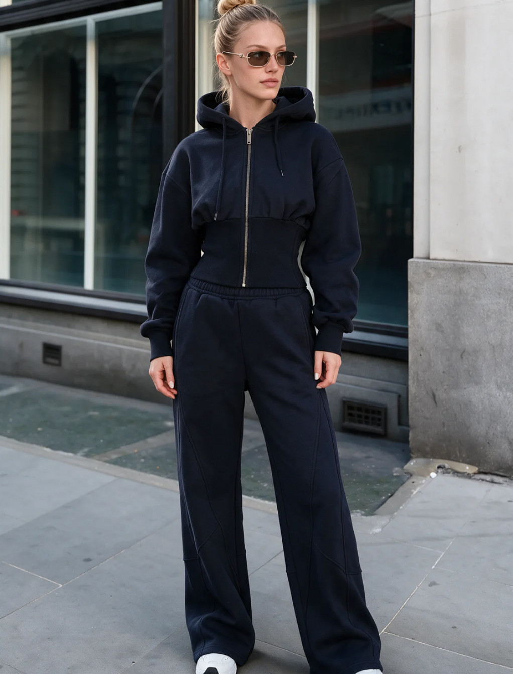 Dres Staff mie navy fleece