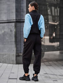 Damski dres  Staff retro black & light blue oversize