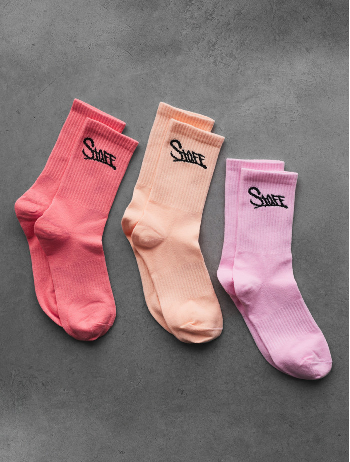 Skarpety damskie Staff mix logo (trzy pary)