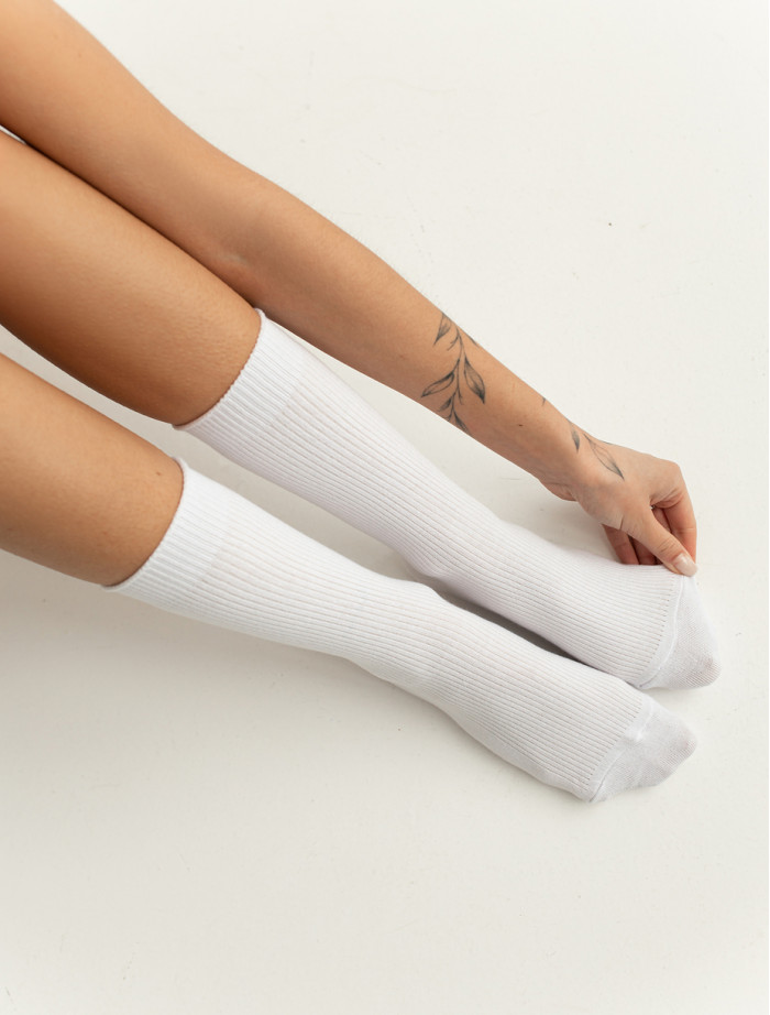 Skarpety damskie Staff white