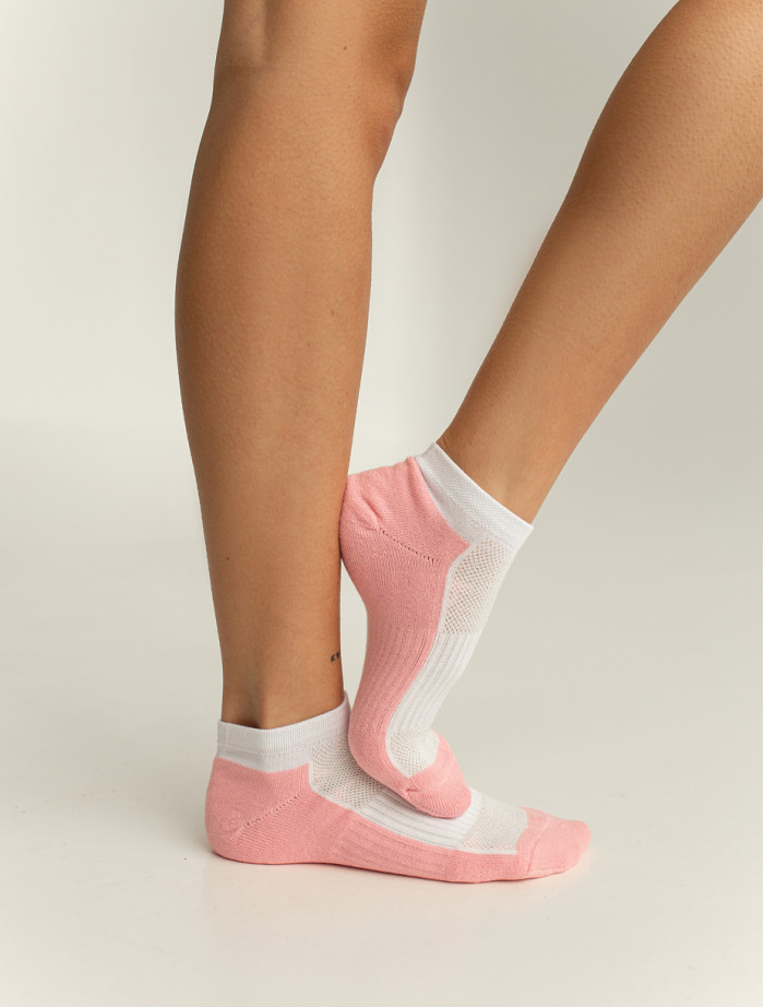 Skarpety damskie Staff white & pink