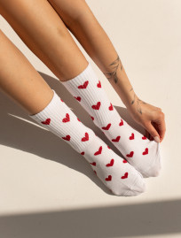 Skarpety damksie Staff red hearts