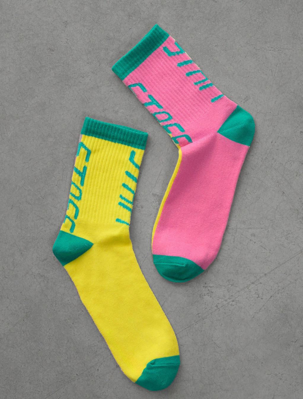 Skarpety Staff lime & pink