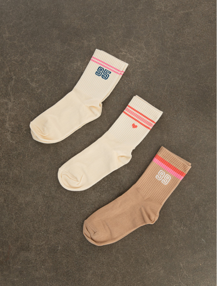 Skarpety Staff mix beige (r.36-39) (trzy pary)