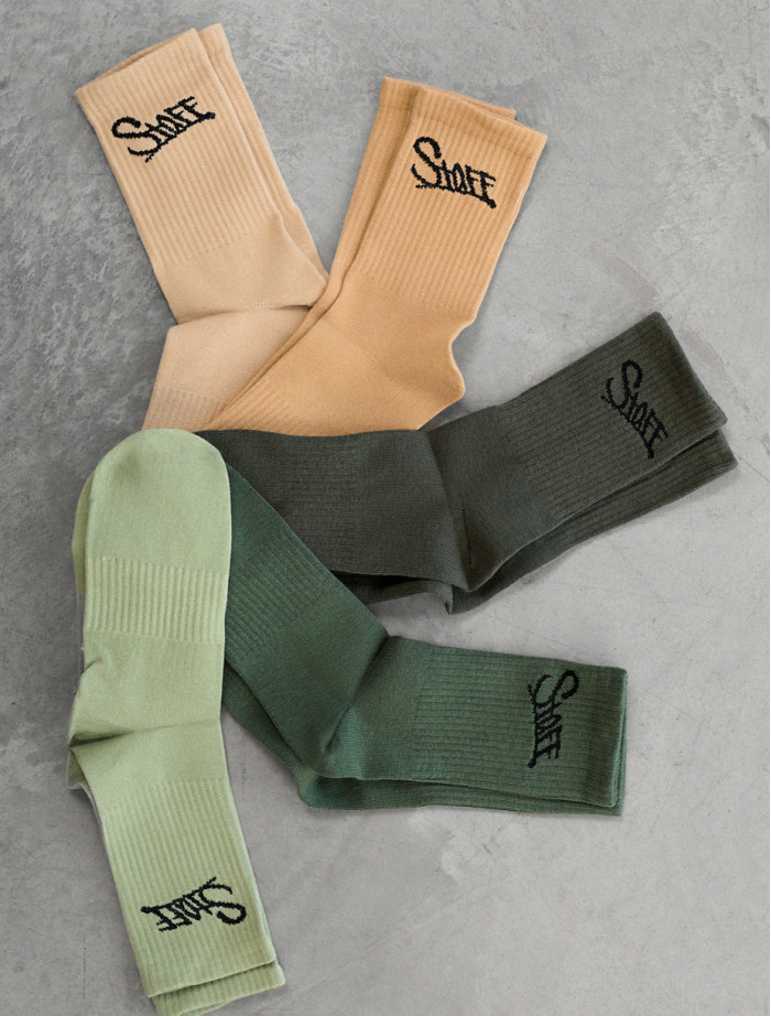 Skarpety Staff beige & green (5 par) (r.43-46)