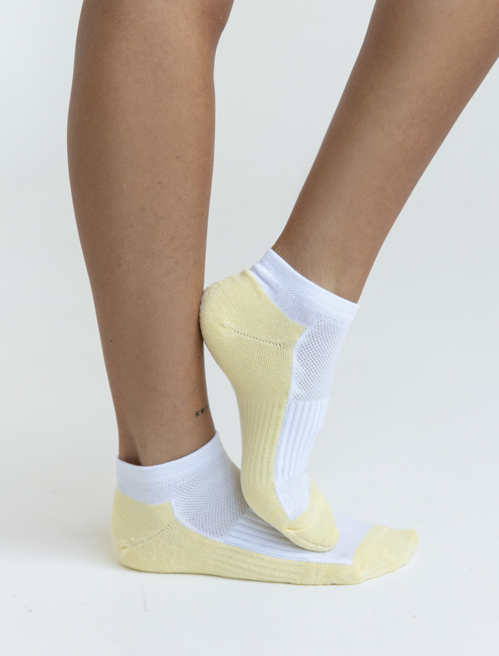 Skarpety damskie Staff white & lime