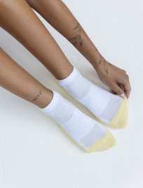 Skarpety damskie Staff white & lime