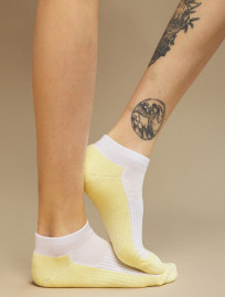 Skarpety damskie Staff white & lime