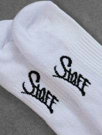 Skarpety Staff white logo