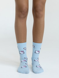 Skarpety damskie Staff kitty & hearts light blue