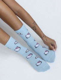 Skarpety damskie Staff kitty & hearts light blue