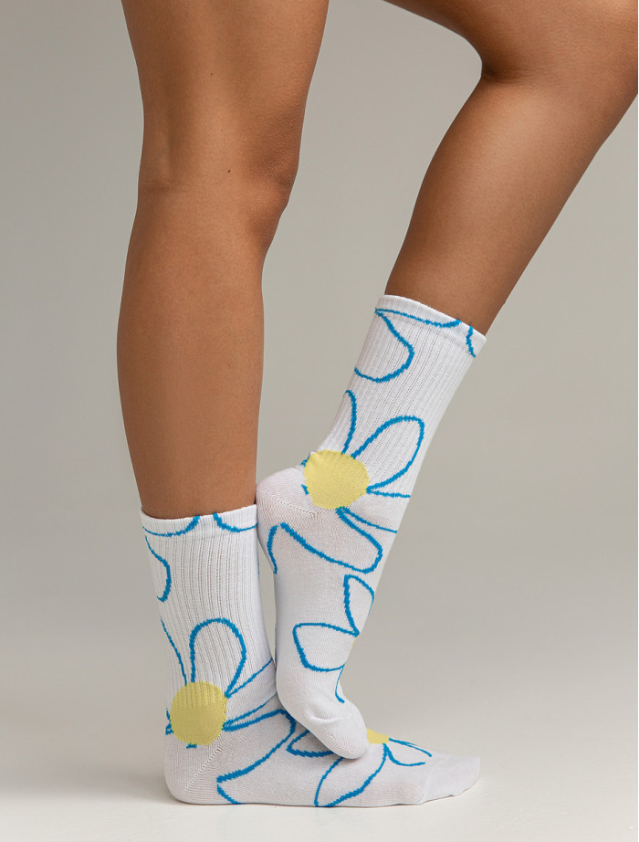 Skarpety Staff blue flower