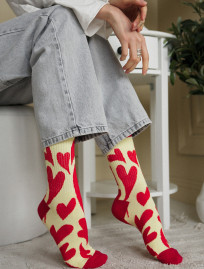 Skarpety Staff red hearts