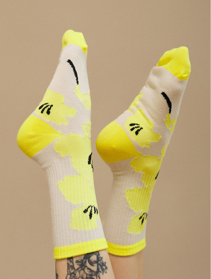 Skarpety Staff yellow flower