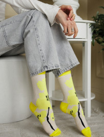 Skarpety Staff yellow flower