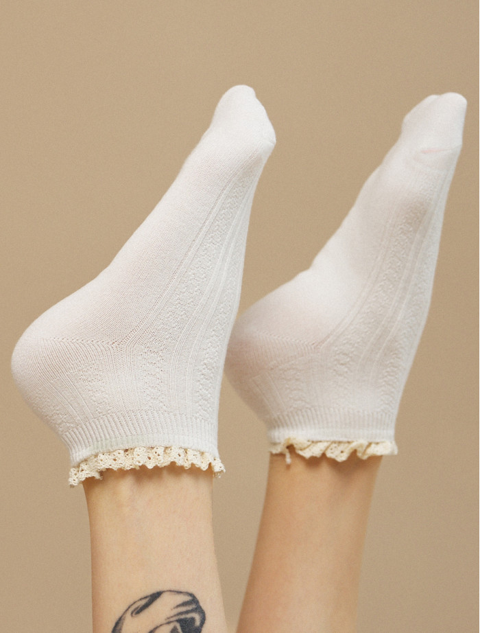 Skarpety Staff white & milk