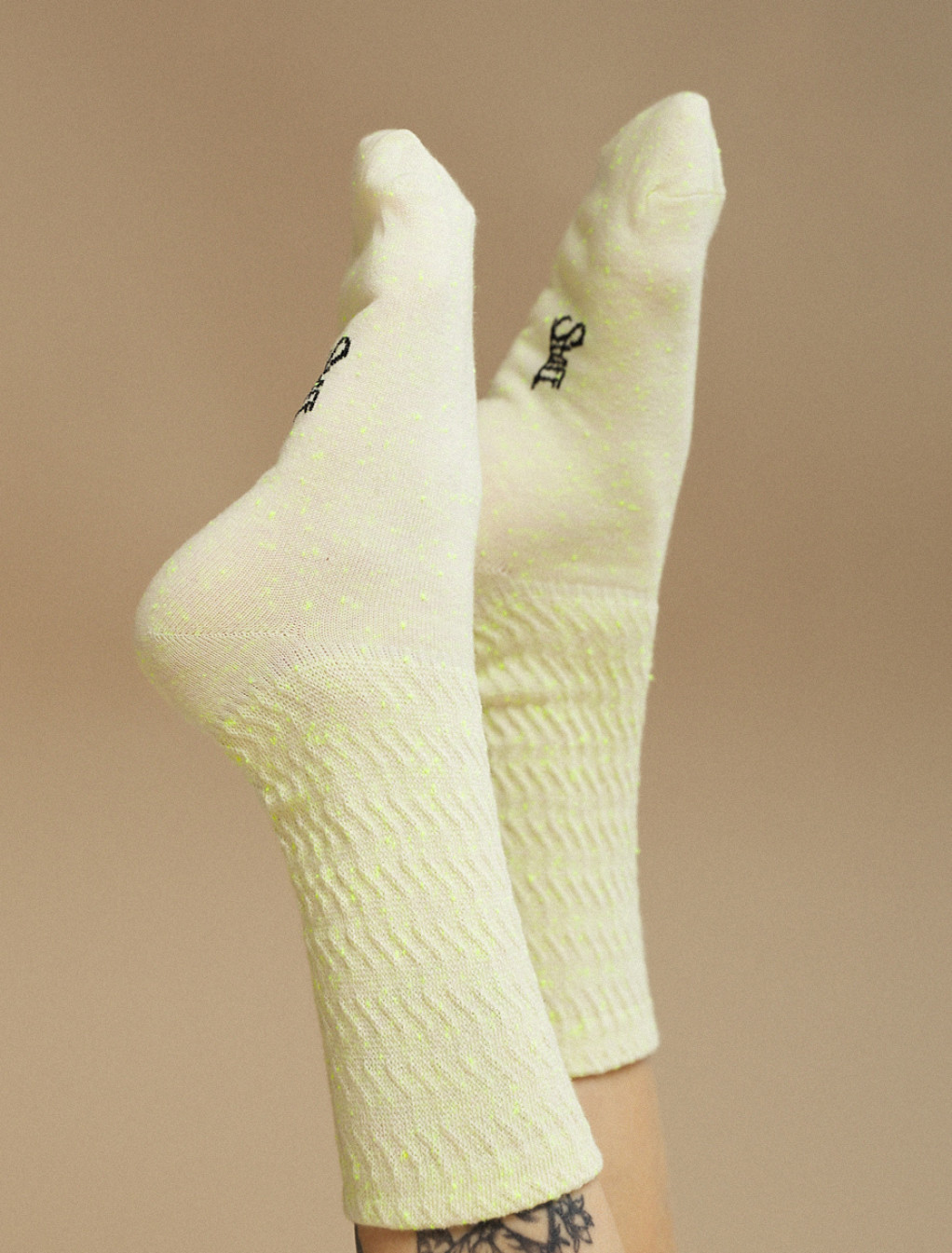 Skarpety Staff light green logo