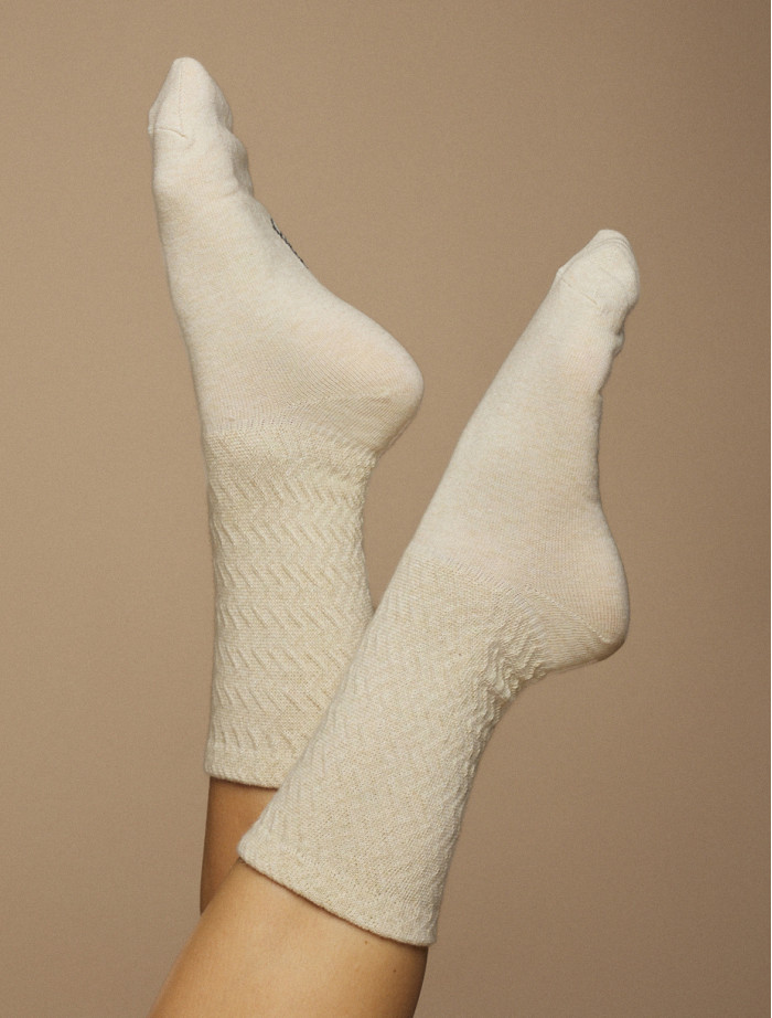 Skarpety Staff light beige logo