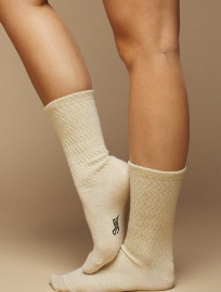 Skarpety Staff light beige logo