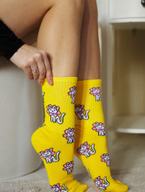 Skarpety Staff yellow cat