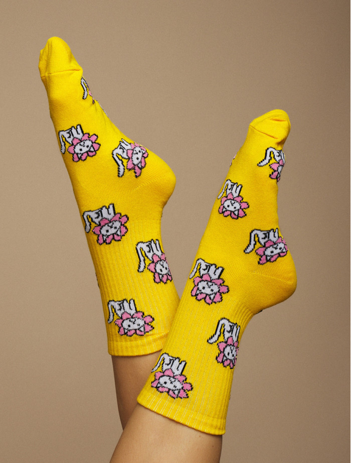 Skarpety Staff yellow cat