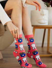 Skarpety Staff bunny & flower