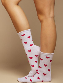 Skarpety Staff red hearts