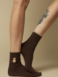 Skarpety Staff dark brown bear