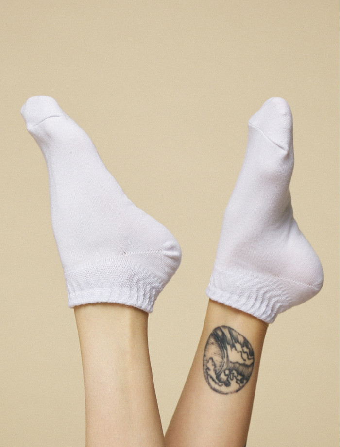 Skarpety Staff white logo