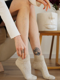 Skarpety Staff beige logo (r.36-38) (ocieplane)