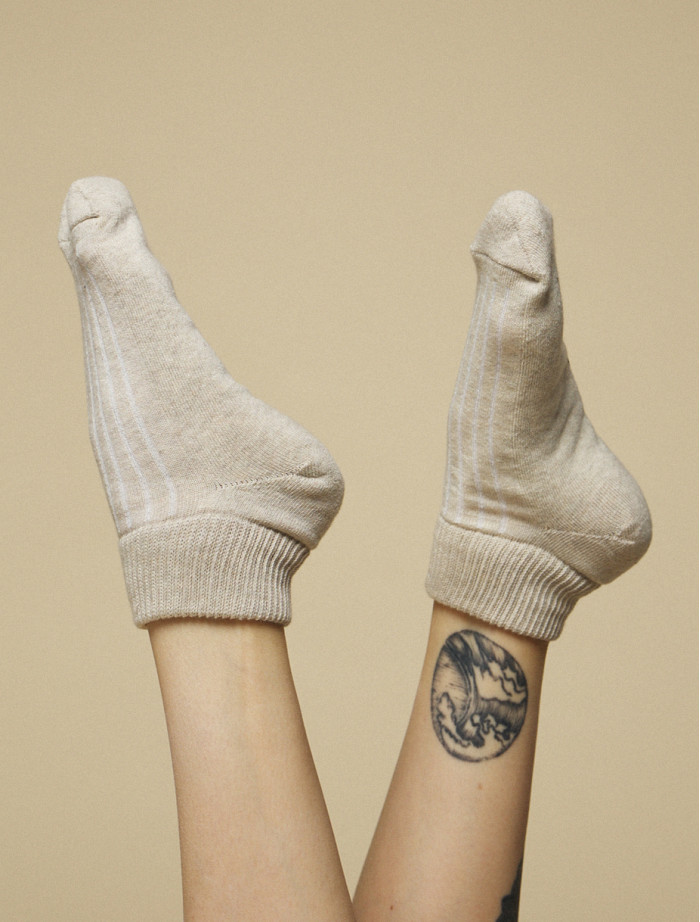 Skarpety Staff beige logo (r.39-41) (ocieplane)