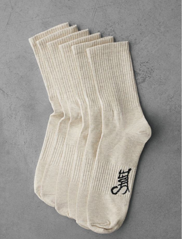 Skarpety Staff beige logo (trzy pary) (r.39-42)