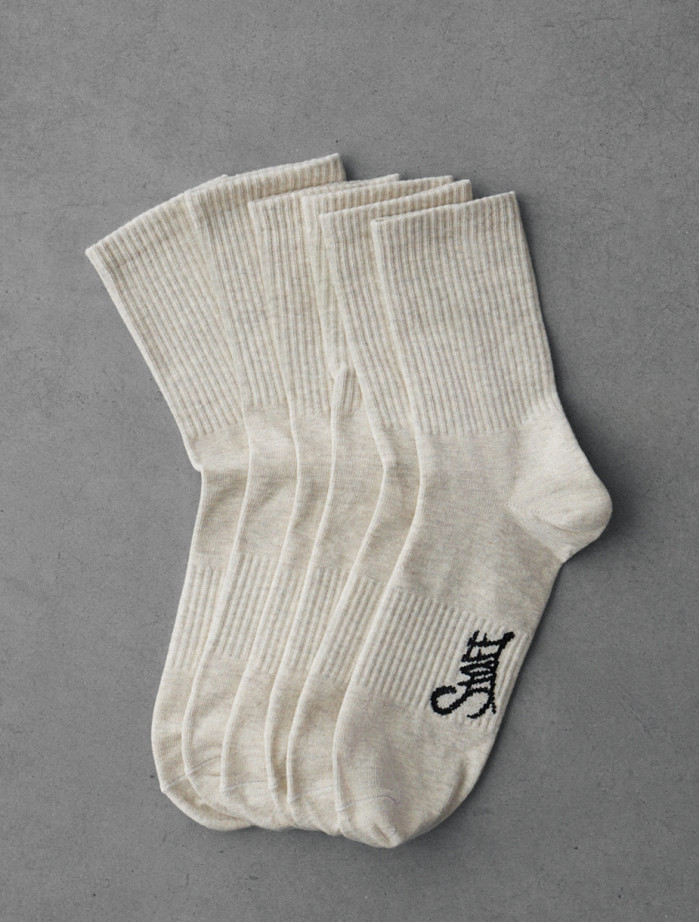 Skarpety Staff beige logo (trzy pary) (r.43-46)