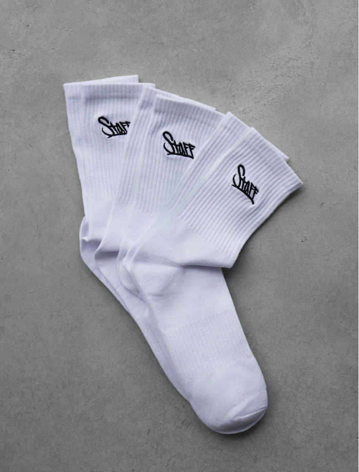 Skarpety Staff white logo (tzry) (r.39-42)