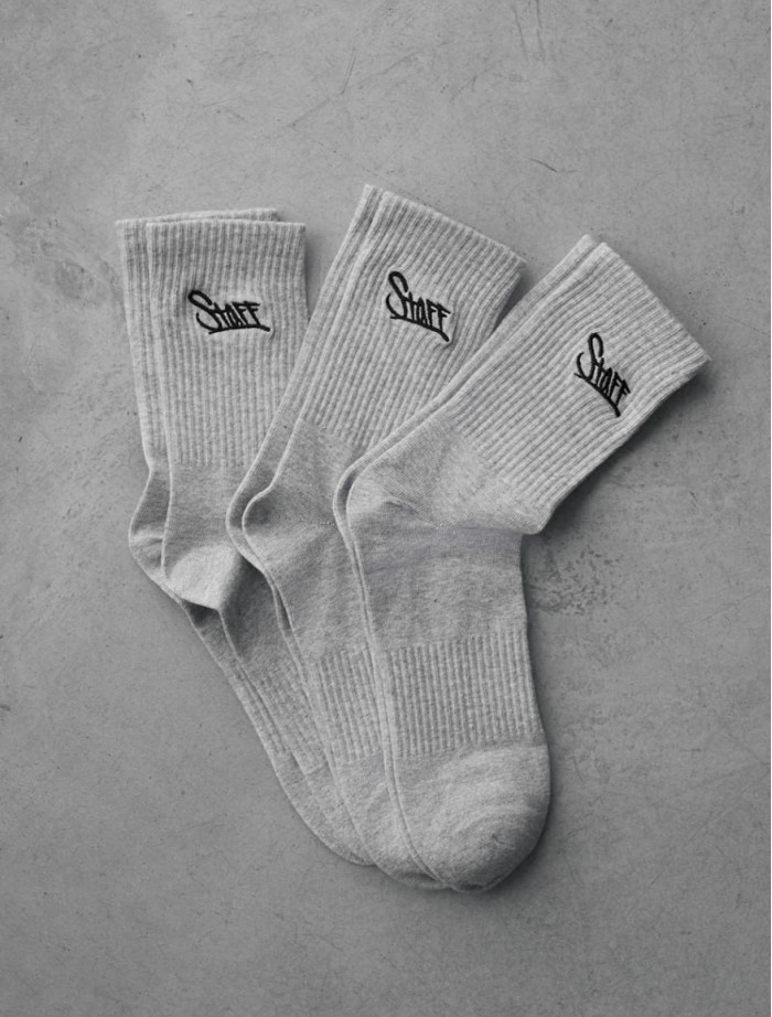 Skarpety Staff gray logo (3 pary) (r.39-42)