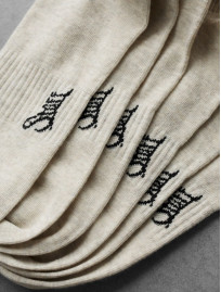 Skarpety Staff beige logo (3 pary) (r.43-46)