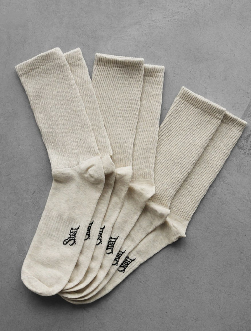 Skarpety Staff beige logo (3 pary) (r.43-46)