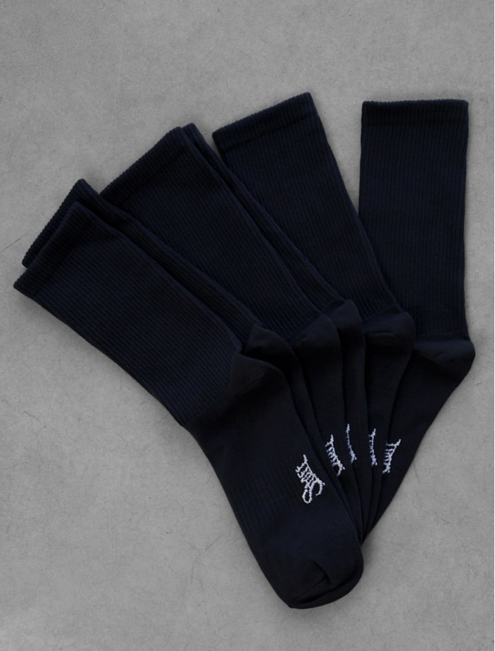 Skarpety Staff navy logo (trzy pary) (r.43-46)