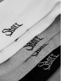 Skarpety Staff gray/white/black logo (3 pary) (r.39-42)