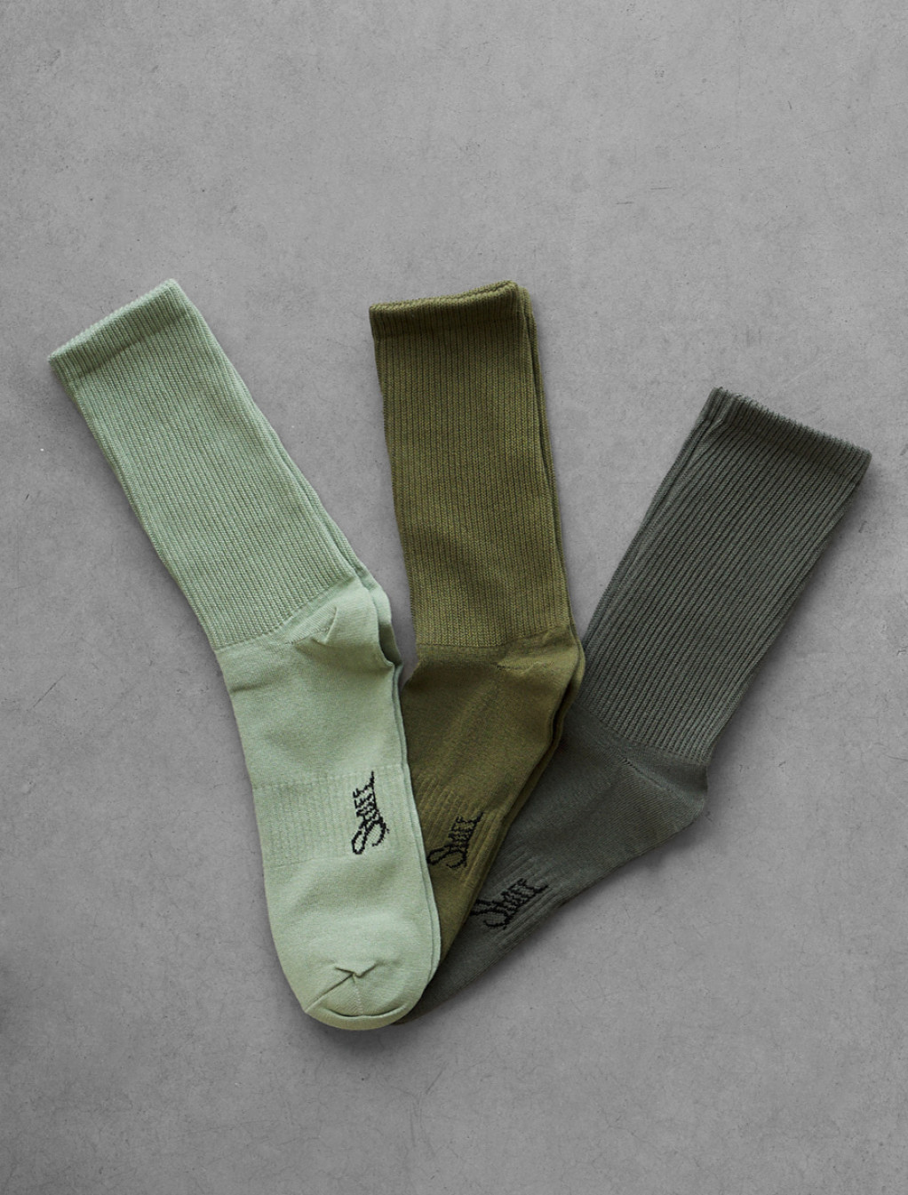 Skarpety Staff green mix logo (3 pary) (r.39-42)