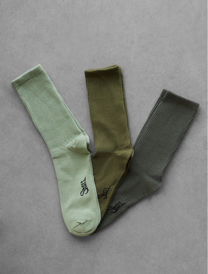 Skarpety Staff green mix logo (3 pary) (r.39-42)