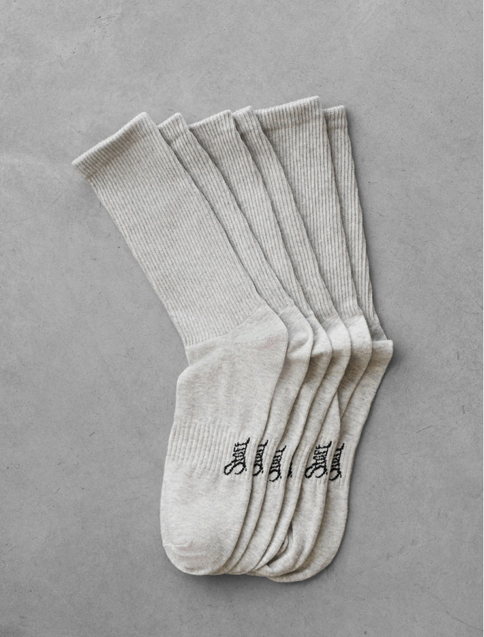 Skarpety Staff light gray logo (3 pary) (r.43-46)