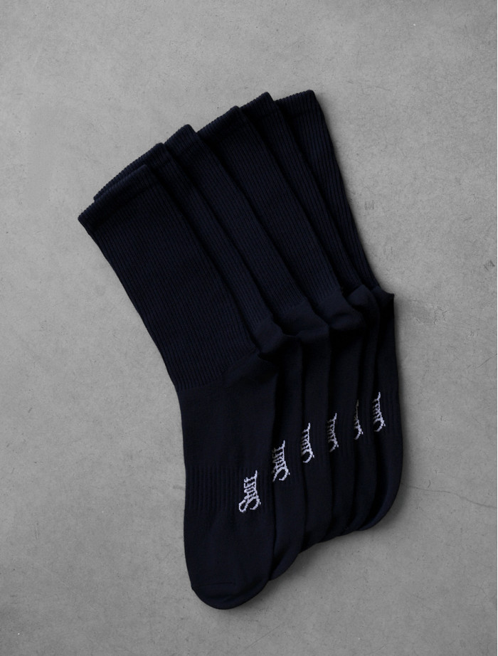 Skarpety Staff navy logo (3 pary) (r.39-42)
