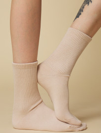 Skarpety Staff beige logo (trzy pary) (r.36-38)