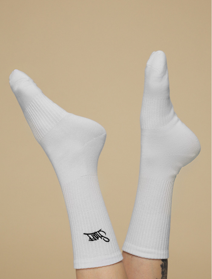 Skarpety Staff white logo (trzy pary) (r.39-41)