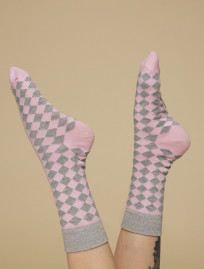 Skarpety Staff pink & gray logo