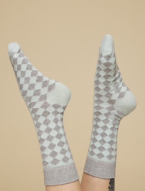 Skarpety Staff light gray & light mint logo