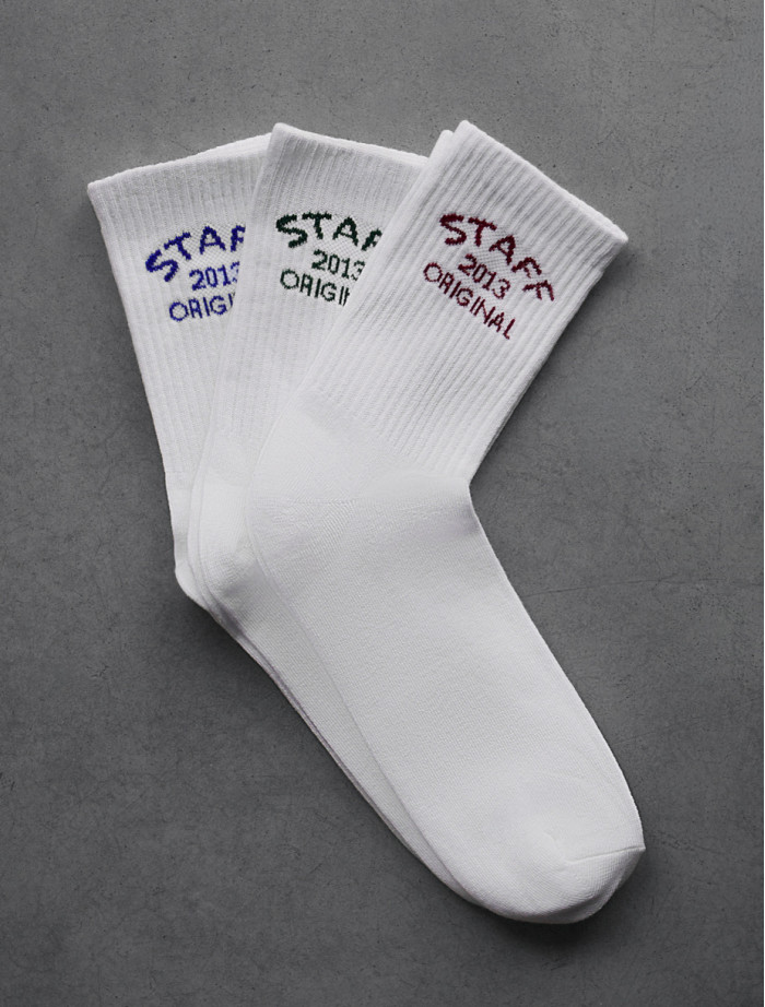 Skarpety Staff original white (trzy pary) (r.40-45)